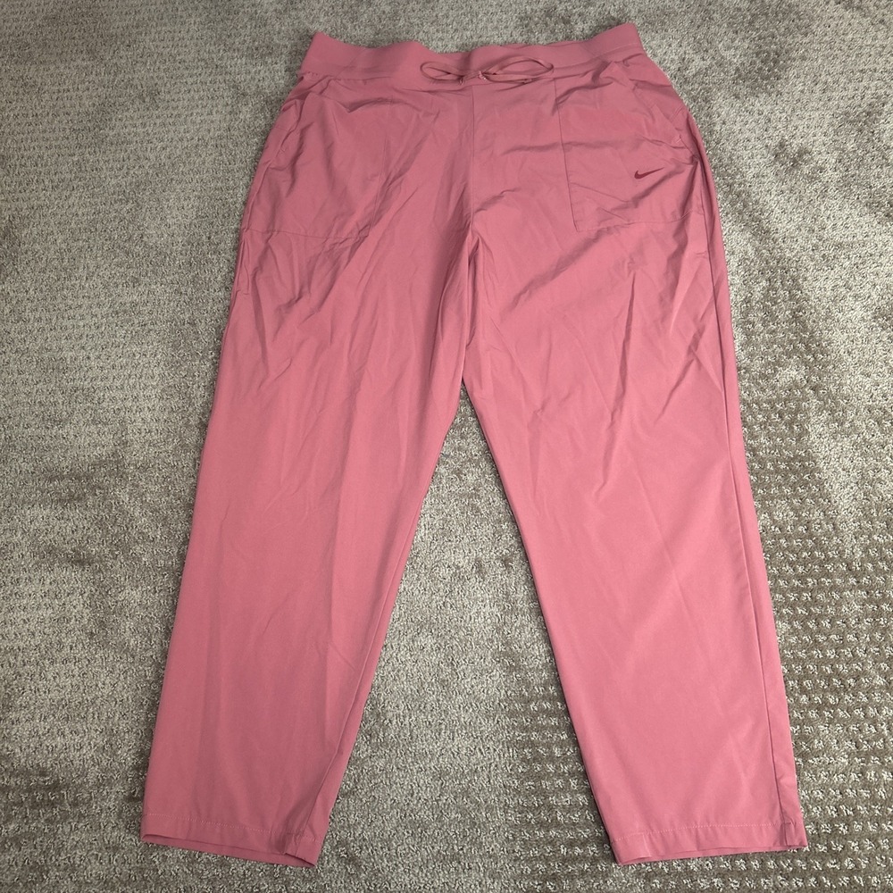 Nike Women's Bliss Luxe Training Pants Salmon Pink XL CU4603-691 Jogger Golf